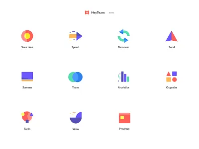 Heyteam Icons branding design icons illustrations logo team ui ux vector