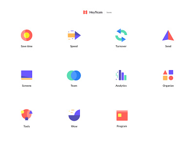 Heyteam Icons branding design icons illustrations logo team ui ux vector