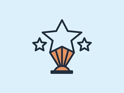 Lead and Achieve award award winning icon illustration leader leadership monostroke reward rising star trophy vector