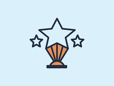 Lead and Achieve award award winning icon illustration leader leadership monostroke reward rising star trophy vector