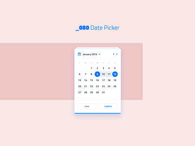 Daily UI #080 - Datepicker 080 dailyui dailyui080 datepicker interface ui