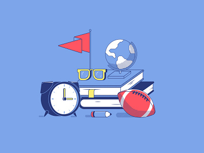 Globe And Ball illustration design flat illustration minimal vector web website