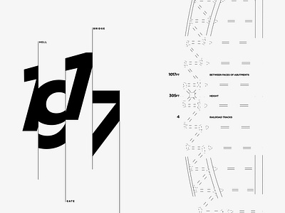 Hell Gate V003 bridge nyc type typography