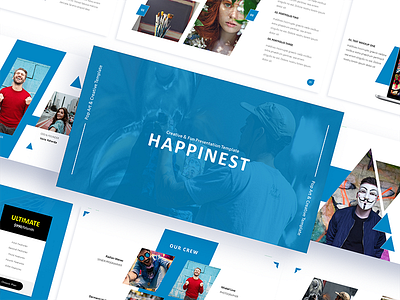 Happinest Pop Art & Graffiti Power Point Template branding design flat google slides icon illustration keynote power point presentation presentation design presentation layout type typography ux