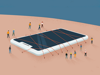 Tech Regulation adobe agency character clean design flat illustration minimal mobile people phone regulation smartphone vector