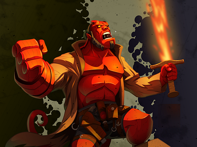 Hellboy adobeillustrator comic comicbooks demon hell hellboy hellboymovie hellspawn illustrations monster vector vectorart