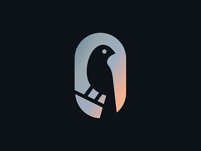 Morning Bird animal bird logo morning nehative shape space sun