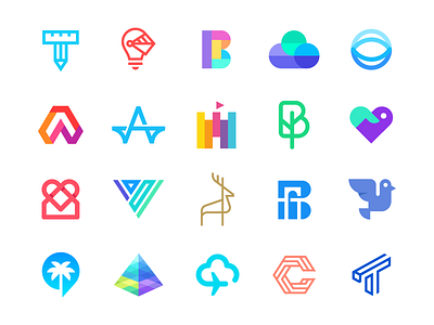 Logolounge selection abstract animal bird branding collection crypto cryptocurrency data flat logo geometric icon iconic identity logo mark modern monoline smart startup technology