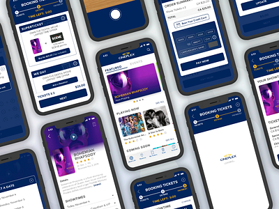 Cineplex Redesign Mobile Application app design mobile app design movie app uidesign ux ux ui