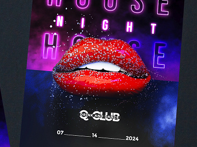 Club Flyer Template club club flyer club night dance dance music dj fashion house ladies night lady lips modern music night party party event party flyer party invitation red sexy