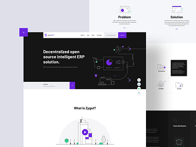 ZygotERP branding design illustration interface landing design landing page logo ui ux web