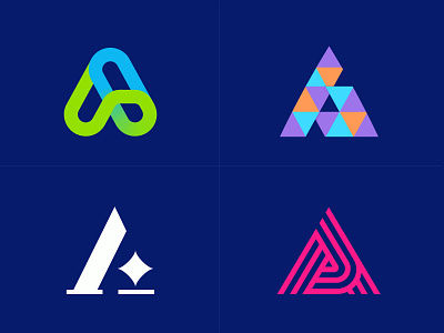 exploration style A for Astral abstract brand branding design fun gradient letter logo logotype minimal monogram