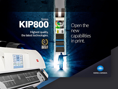 Konica Minolta KIP 800 advertisement branding brochure design design