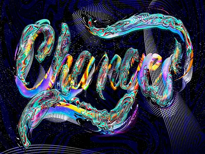 Changes Experimental type design experimental type glitch illustrated type illustration lettering letters noise op art typography