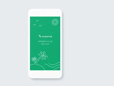 Varonis President Club app branding design hello. icon typography vector