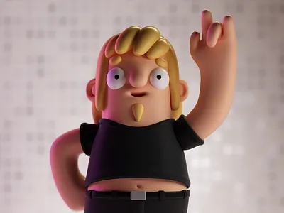 Horns 3d character character design cinema 4d dude horns illustration render vray