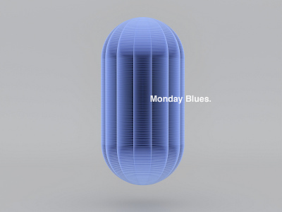 Monday Blues. adobe art blue branding cinema4d color form helvetica illustration layout motion octane photoshop poster posterdesign shape texture type typography vector