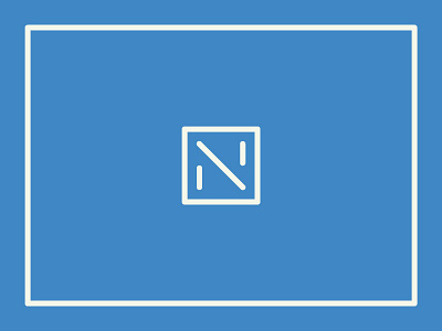 Negative adobe illustrator blue box brand clean cream design icon iconography illustration illustrator line logo mark minimal monoweight n n logo stroke vector