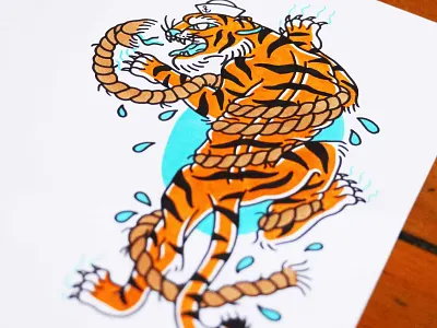 Crawling Cats alana tomlin alanatomlin band design cat copic copic marker designer illustrator merch nautical rope sailor tattoo tiger traditional tattoo tshirt design