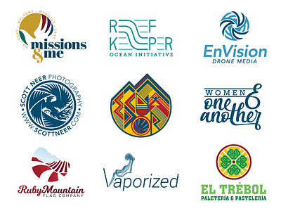 Logo Collection 2 christian clover collection combination icon identity jewel tone lettermark logo mark mountain photography typographic wordmark
