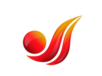 Fire Logo Art 3d corporate desain fire gradation gradient identity ikon ilustrasi latar belakang logotype red shape software sport template template yang indah vektor