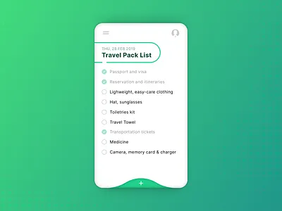 Daily UI - 042 ToDo List 42 check box check list dailyui dailyui 042 design graphic green list note simple todo todolist ui