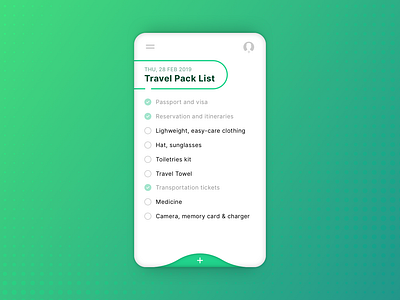 Daily UI - 042 ToDo List 42 check box check list dailyui dailyui 042 design graphic green list note simple todo todolist ui