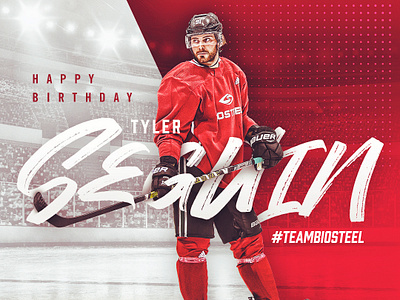 BioSteel Athlete Birthday Graphics - Seguin athlete birthday content design design graphic design graphics hockey instagram social media sports