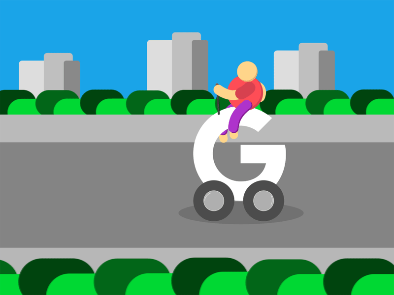 Google Car animation animation 2d autonomous car design google illustration illustrator