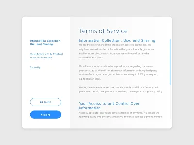 Daily Ui 089 Terms Of Service app dailyui dailyui 089 design terms of service ui ux website wireframe