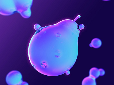 Pear 3d art blobs c4d design illustration motion design photoshop