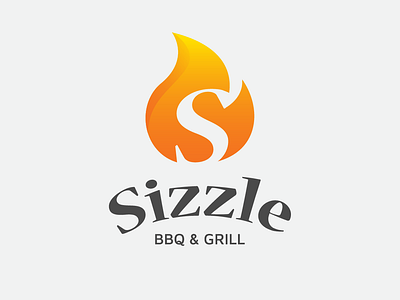 Sizzle Barbeque & Grill Logo bbq logo daily logo daily logo challenge fire logo flame logo grill logo logo logo design sizzle