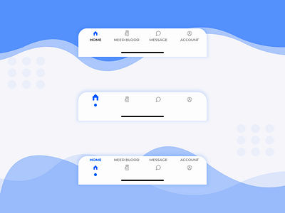 Donor App | Bottom Navigation Concepts android app app design blood donation bottom navigation concept ios material design mobile navigation ui ux