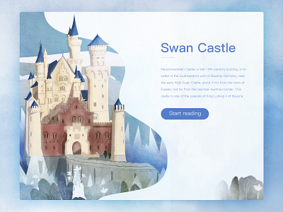 Swan Castle 冬天 城堡 天鹅堡 德国 插图 风景
