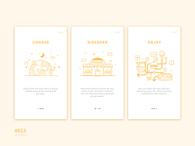 UI 023 023 23 app daily 100 challenge dailyui design icon illustration on boarding ui uidesign yellow