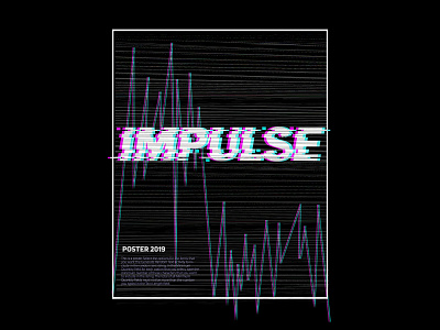 Impulse poster design branding design digital glitch graphic design illustration poster poster art