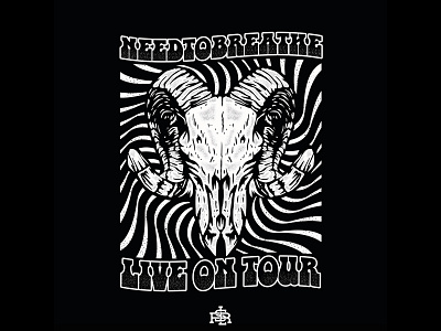 Design I did for "Need To Breathe" live on tour art artwork band band merch bandmerch branding clothing design design drawing illustration logo merch merch design merchandise music music album shirtdesign skull vector vintage