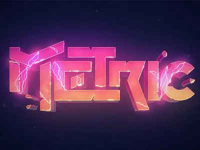 Metric logotype electric logo metric type