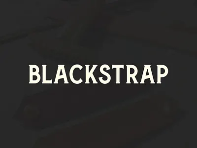 Blackstrap 01 brand identity branding logo serif typogaphy wordmark