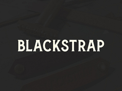 Blackstrap 01 brand identity branding logo serif typogaphy wordmark