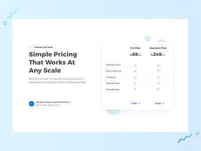 Light Theme Pricing Page design light theme pricing ui