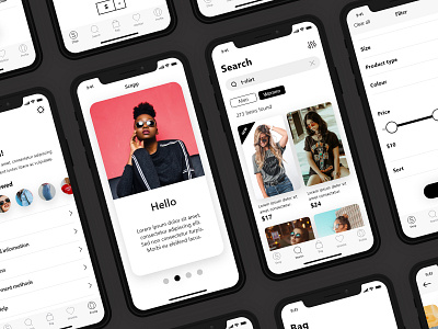 Scapp — eCommerce UI Kit app clean app design ecommerce iphone kit ui shop shop app simple design template ui ui ux user interface xd