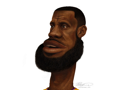 Lebron James Caricature (hi-res) basketball bball caricature character graphic graphic design illustration illustrator king james lakers lebron lebron james photoshop the king