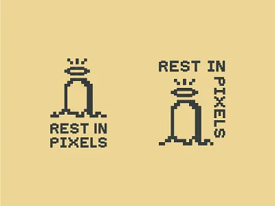 R.I.P. branding design flash grave halo icon illustration pixel pixel art tattoo typography vector