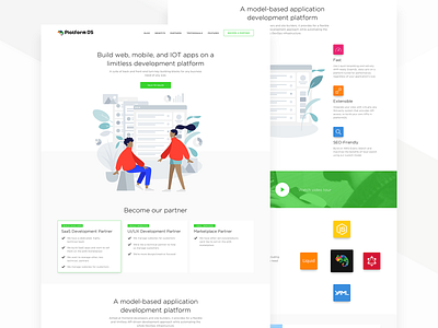 PlatformOS Web Design clean homepage homepage design illustration landing page minimal modern simple ui ux web web design