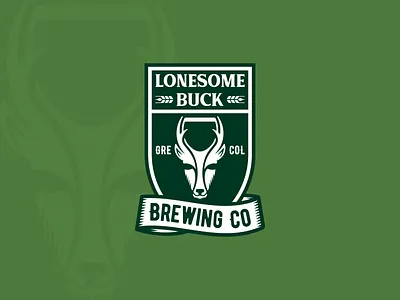 Lonesome Buck Brewing Co animal beer branding brewing brewing company buck clean craft beer logo logo design negative space