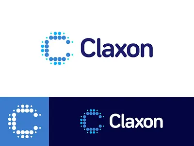 Claxon Pharmaceuticals Logo abstract dot branding bold type typography c letter monogram mark symbol chemical labs science clean abstract geometric concept letter identity tech dotted halftone pattern icon mark