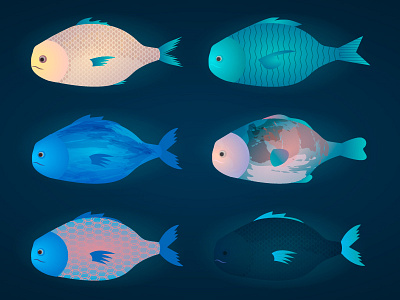 Fishes fantastic fish illustration vector