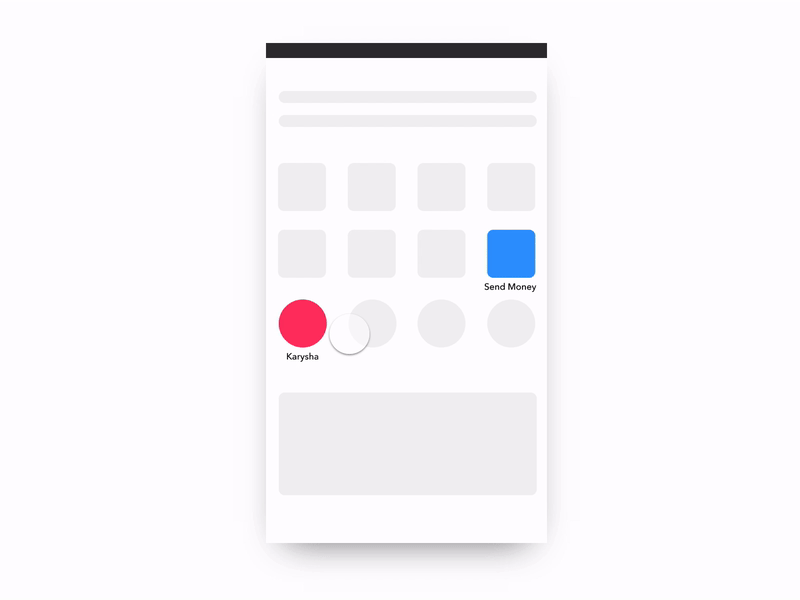Pay a Friend animation made with invision mobile