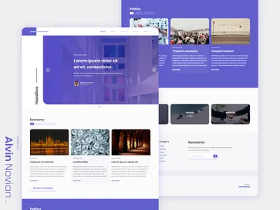 Design Concept for News Portal blog blog design design landing page landing page concept news news design news portal ui ux web website